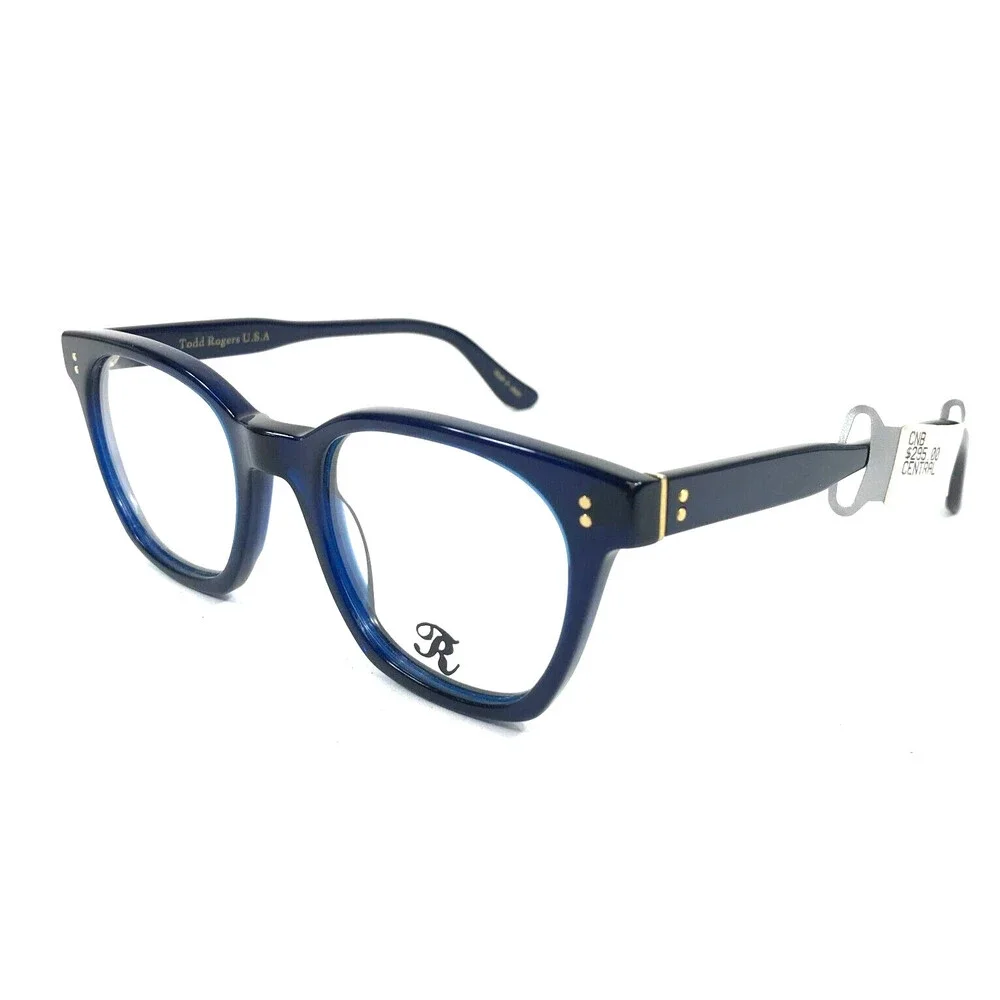 Todd Rogers Eyeglasses Frames CENTRAL sq CNB Navy Blue Square Full Rim 49-21-140